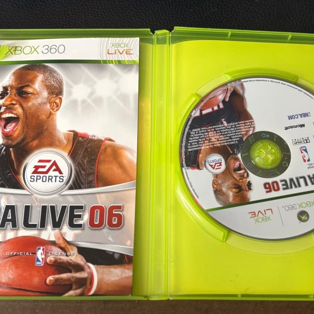 NBA Live 06 Microsoft Xbox 360 EA Sports Basketball Dwyane Wade Cover Complete